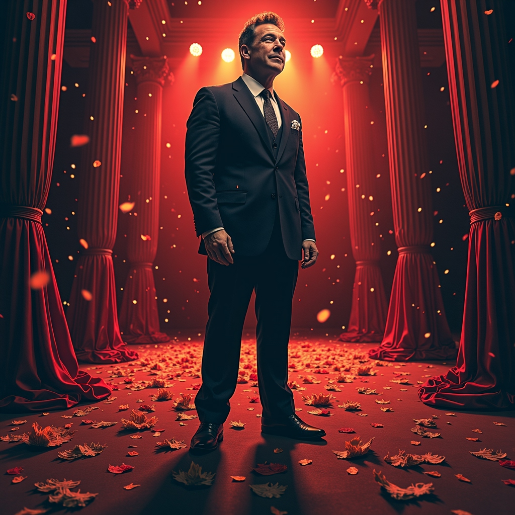 jon407 man, poster design for a theatre-FLUX TRAIN